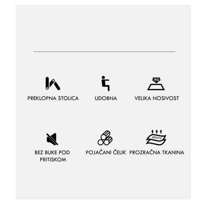 SKLOPIVA STOLICA ZA KAMPOVANJE
