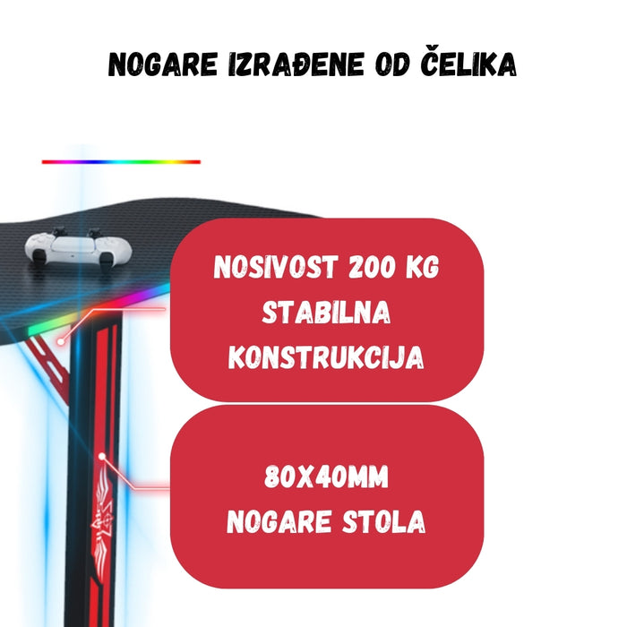 BLAZE Ugaoni RGB Gaming sto (LS-2-1400)