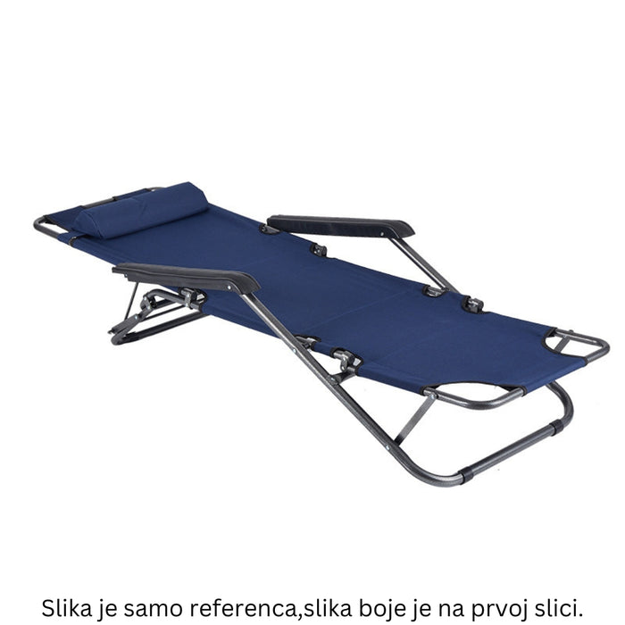 Sklopiva prenosiva kamping ležaljka stolica - VELIKA (178 x 47 CM)
