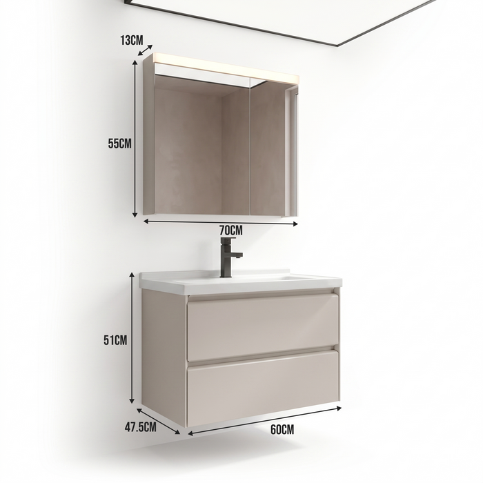 MARQUA kupatilski set (ormarić + lavabo + ogledalo)