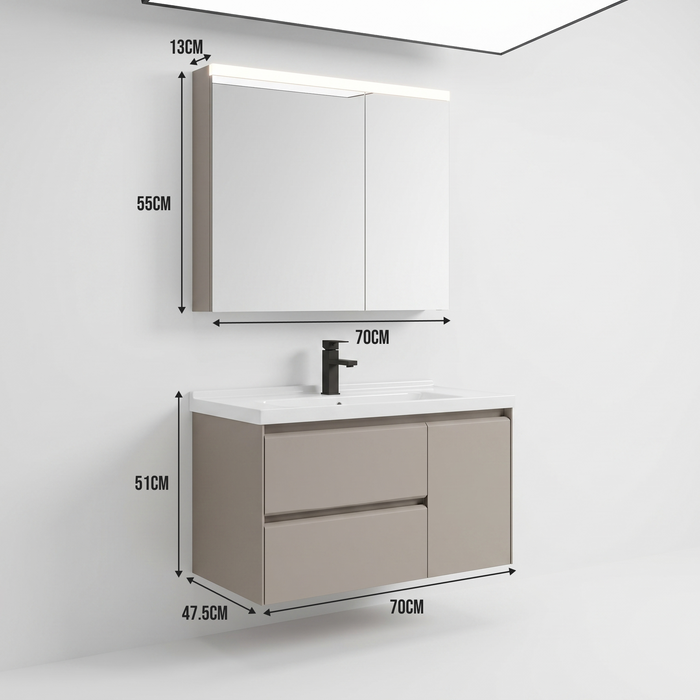 MARQUA kupatilski set (ormarić + lavabo + ogledalo)