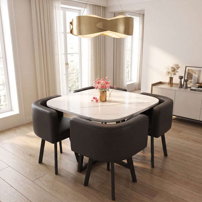 SKAYA trpezarijski set (sto + 4 stolice) 80x80cm