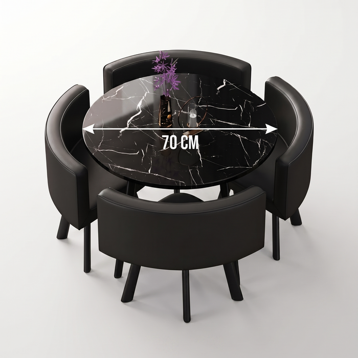 VLADI trpezarijski set (sto + 4 stolice) 70x70cm