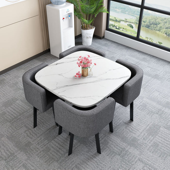 SKAYA trpezarijski set (sto + 4 stolice) 80x80cm