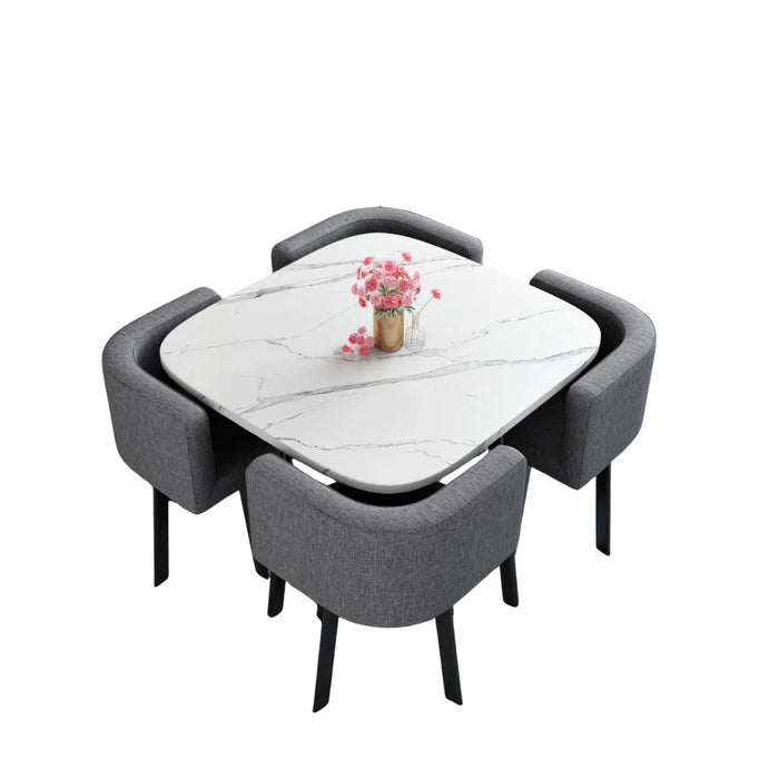SKAYA trpezarijski set (sto + 4 stolice) 80x80cm