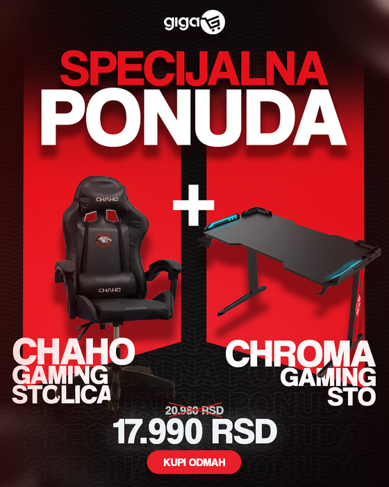 GIGA KOMBO: Kupite gaming sto I stolicu I ostvarite neverovatan popust!