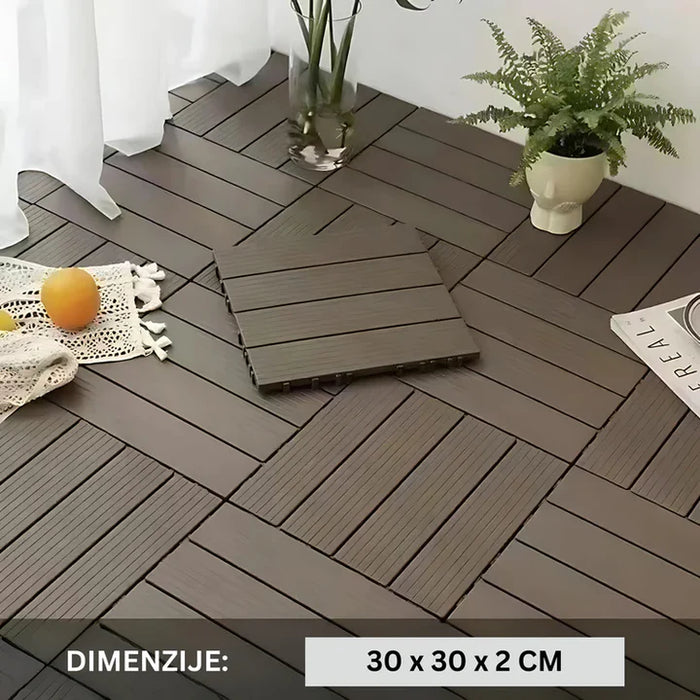 TERRON - plasticna podna obloga decking (1m²)
