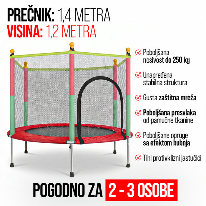 JUMPER zelena trambolina sa mrežom