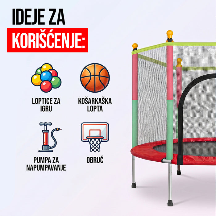 JUMPER zelena trambolina sa mrežom