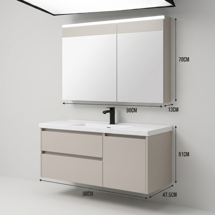 MARQUA kupatilski set (ormarić + lavabo + ogledalo)