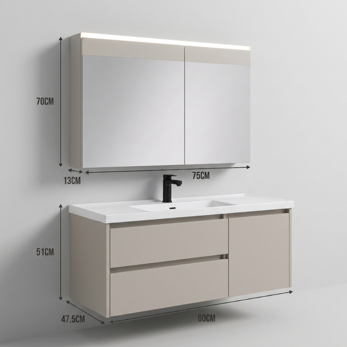 MARQUA kupatilski set (ormarić + lavabo + ogledalo)